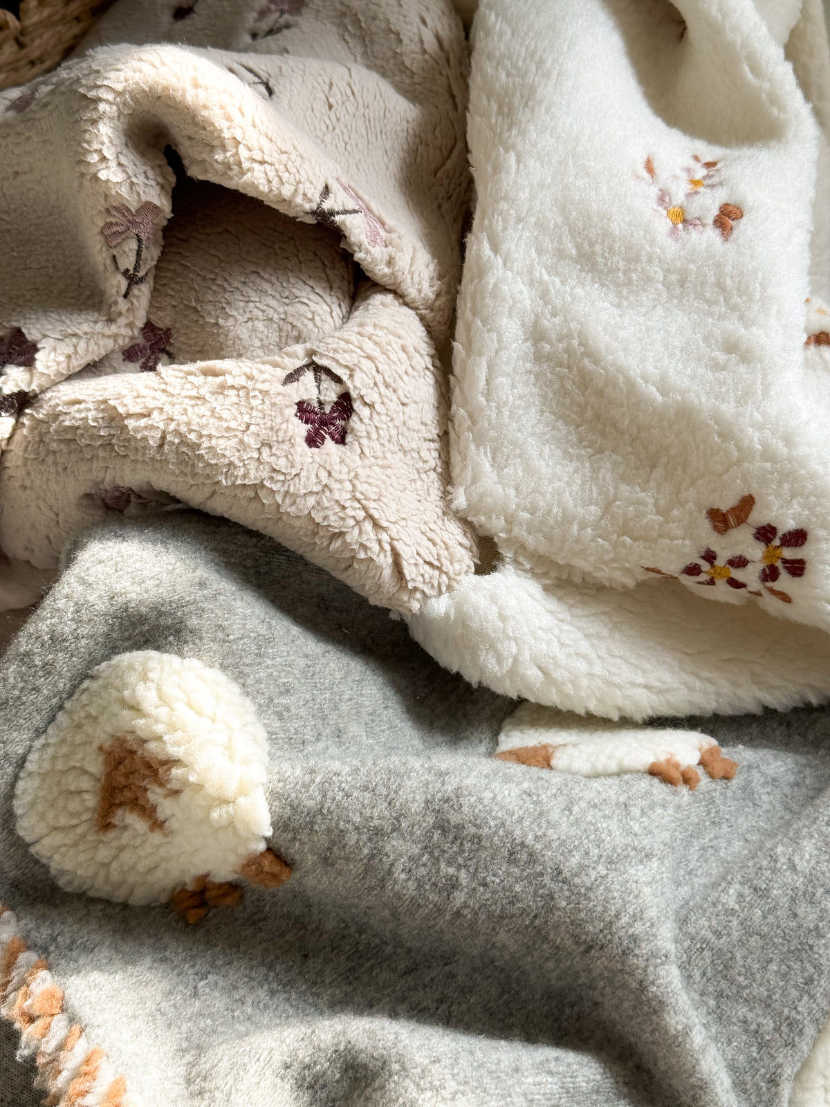 Soft Teddy Sheep Fabric - 3D Sheep