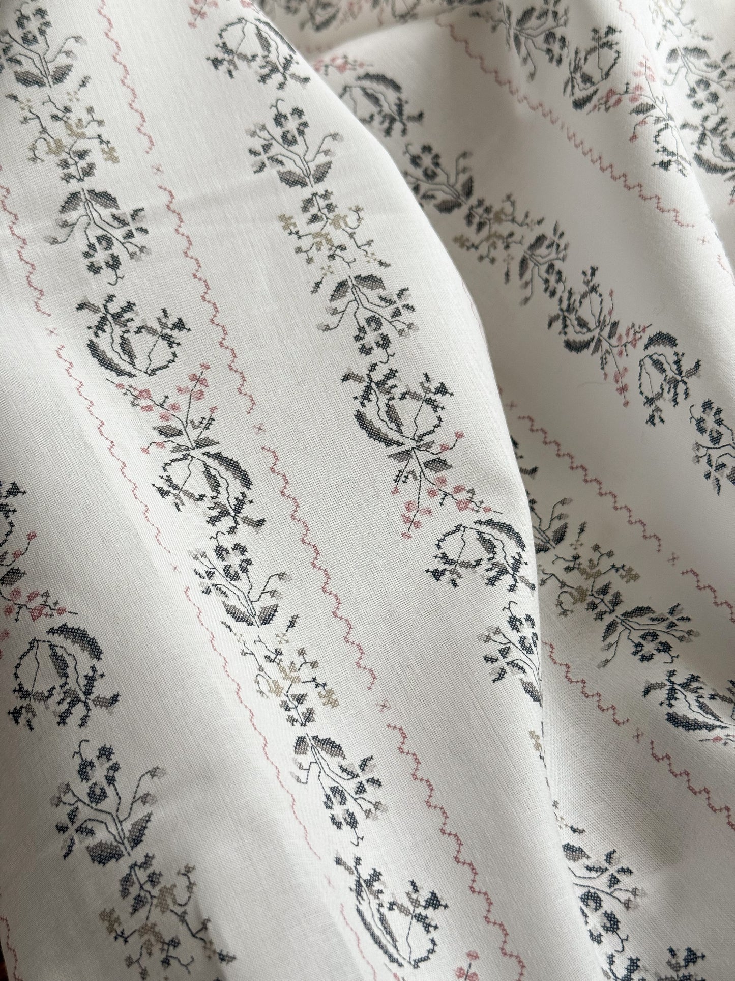 Organic Cotton Voile Fabric - Romantic Floral