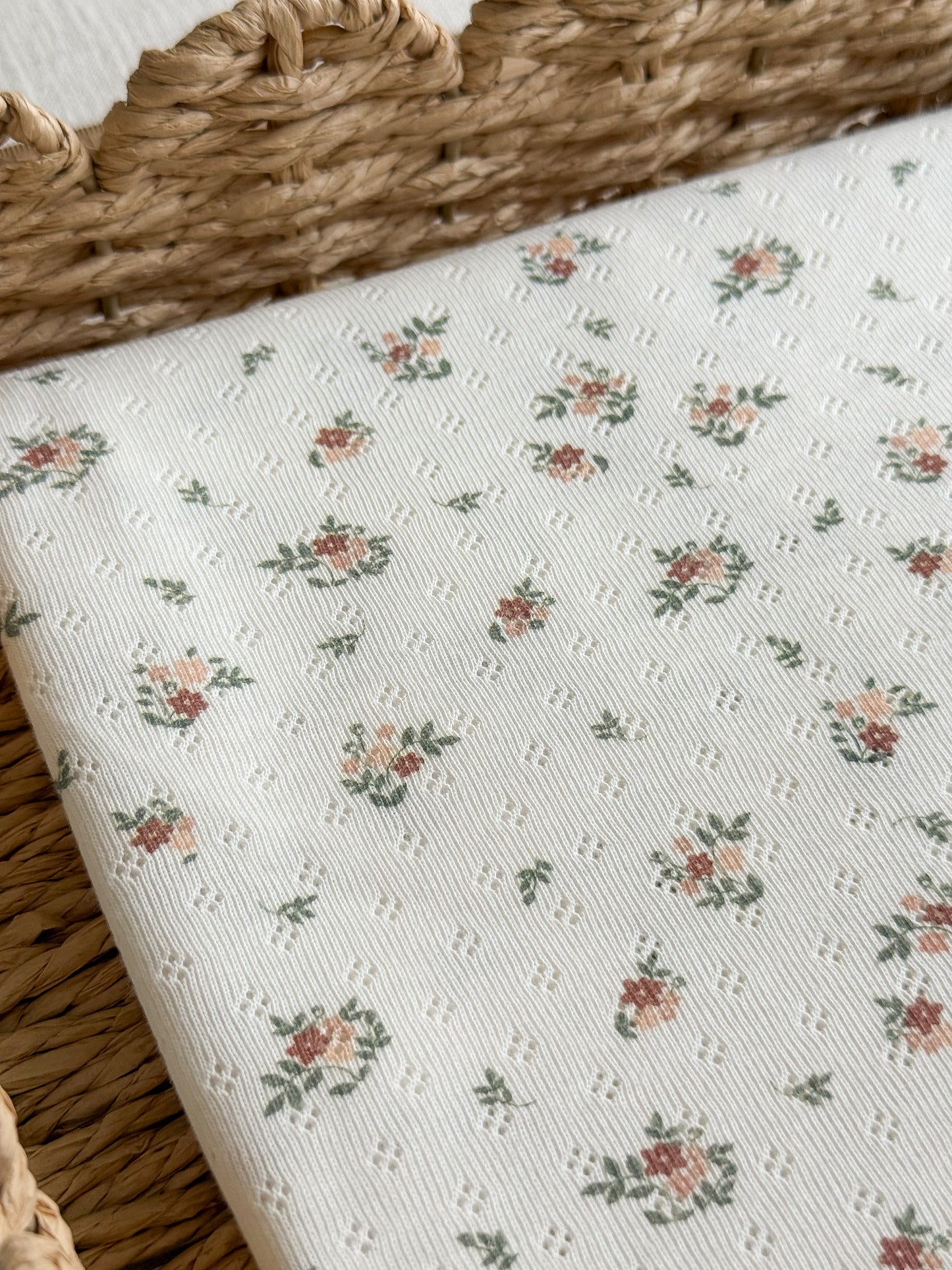 Cotton Jersey Pointelle Fabric - Bouquet