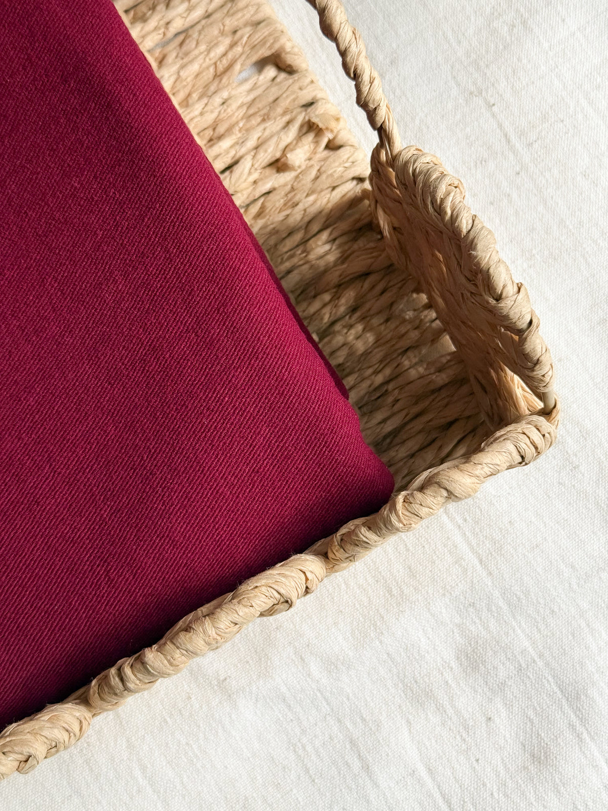 Cotton Twill Double Gauze Fabric - Bordeaux