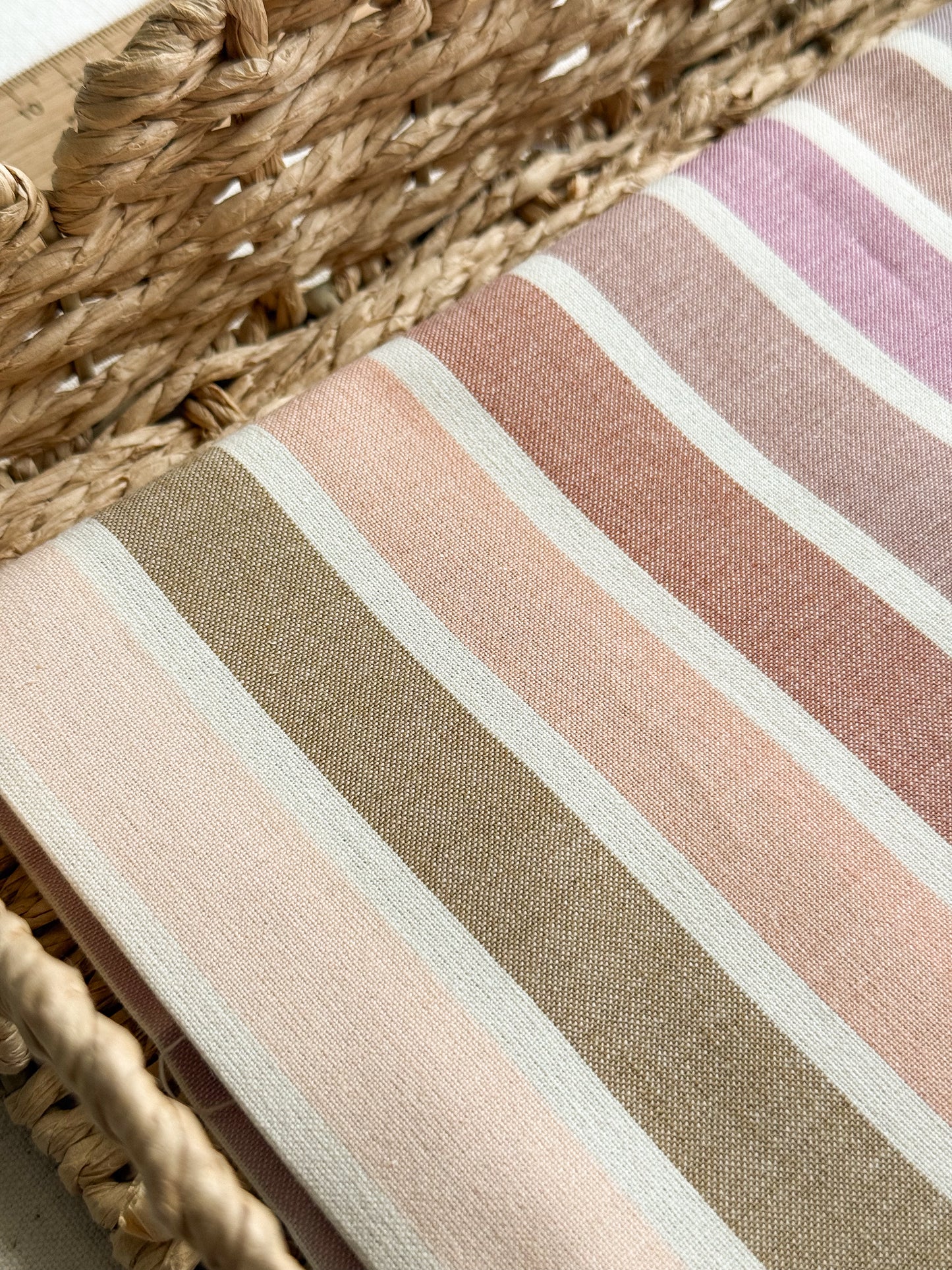 Cotton Fabric - Light Fuchsia Maxi Stripe