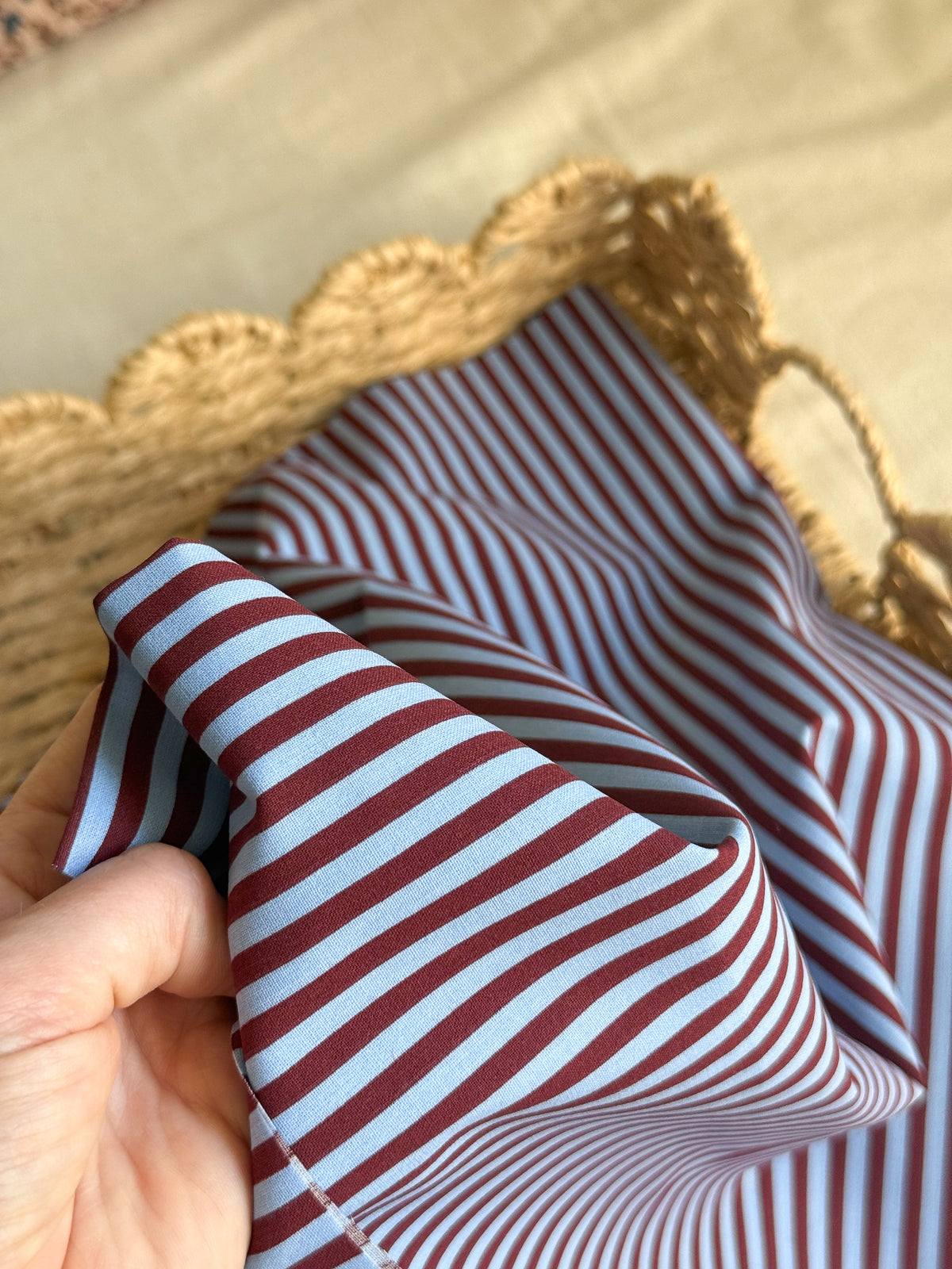 Printed Cotton Poplin Fabric  - Plum & Blueberry