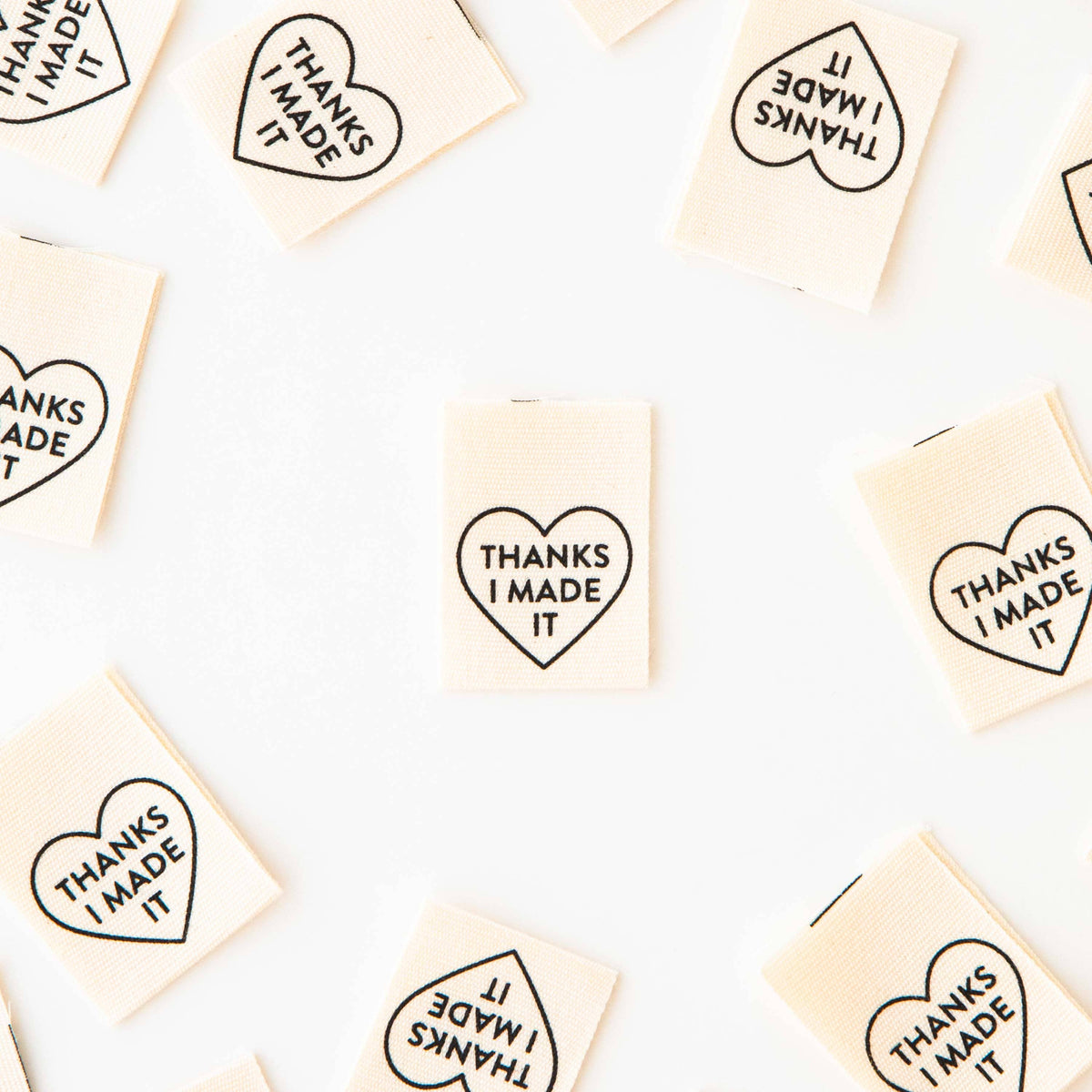 Thanks I Made It Heart Organic Cotton Labels - Pack of 8