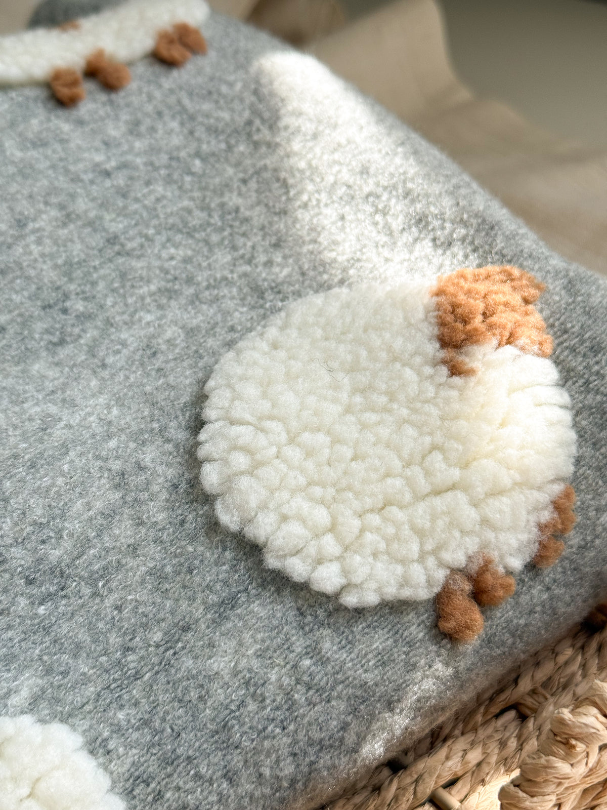 Soft Teddy Sheep Fabric - 3D Sheep