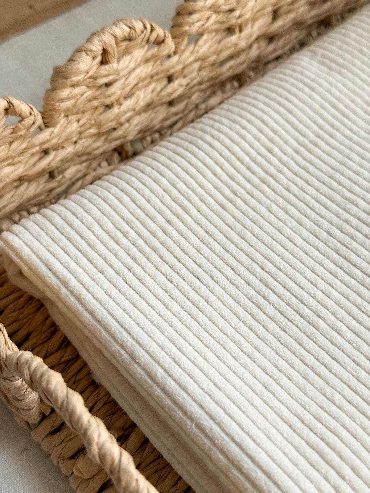 Cotton Corduroy Fabric - Ecru