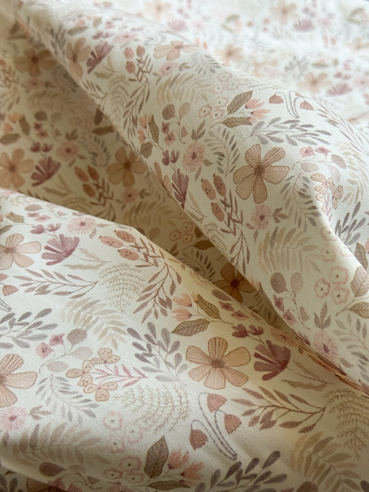 Cotton Poplin Fabric  - Blush Floral