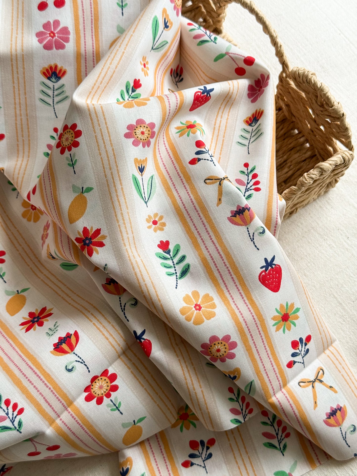 Cotton Poplin Fabric  - Summer Print