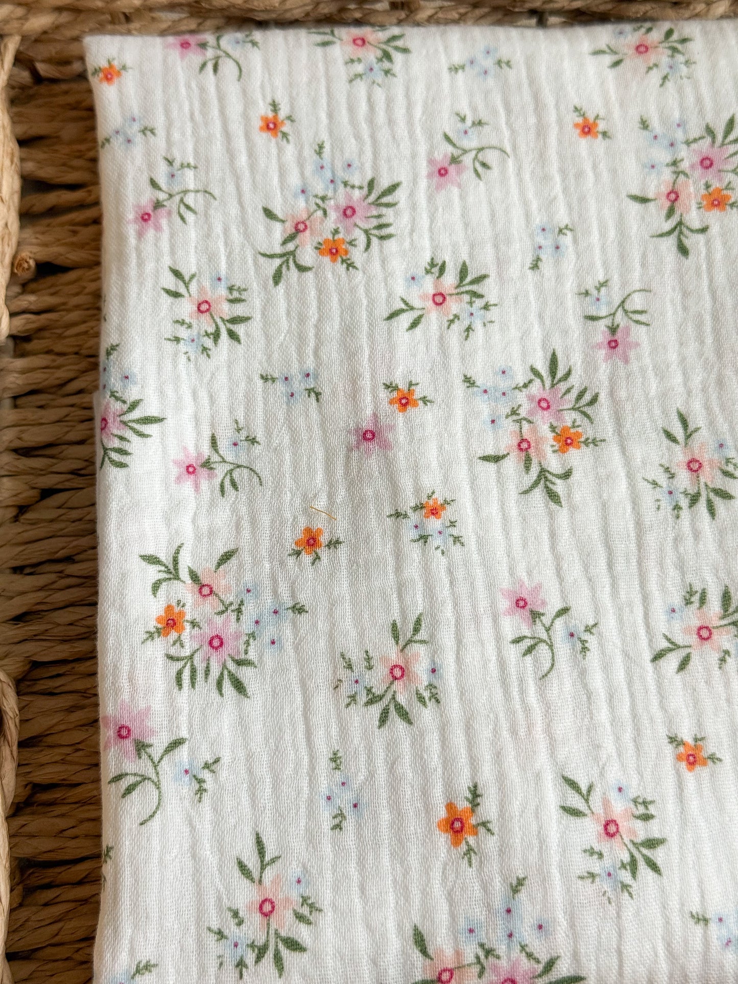 Organic Cotton Double Gauze Fabric - Spring Bouquet