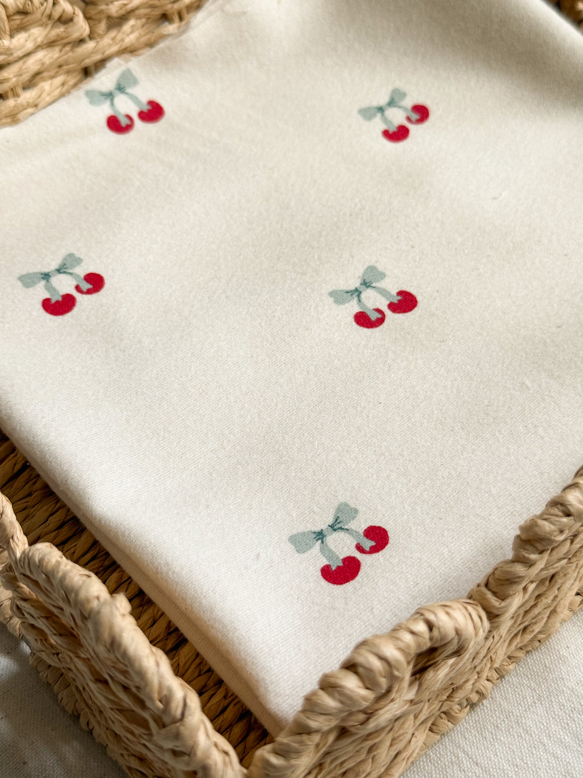 Cotton Flannel Fabric - Cherries