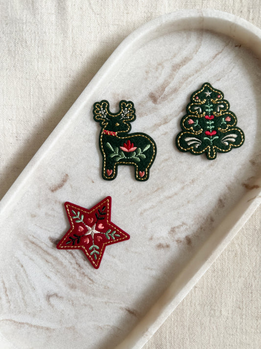 Nordic Festive Iron On Patch