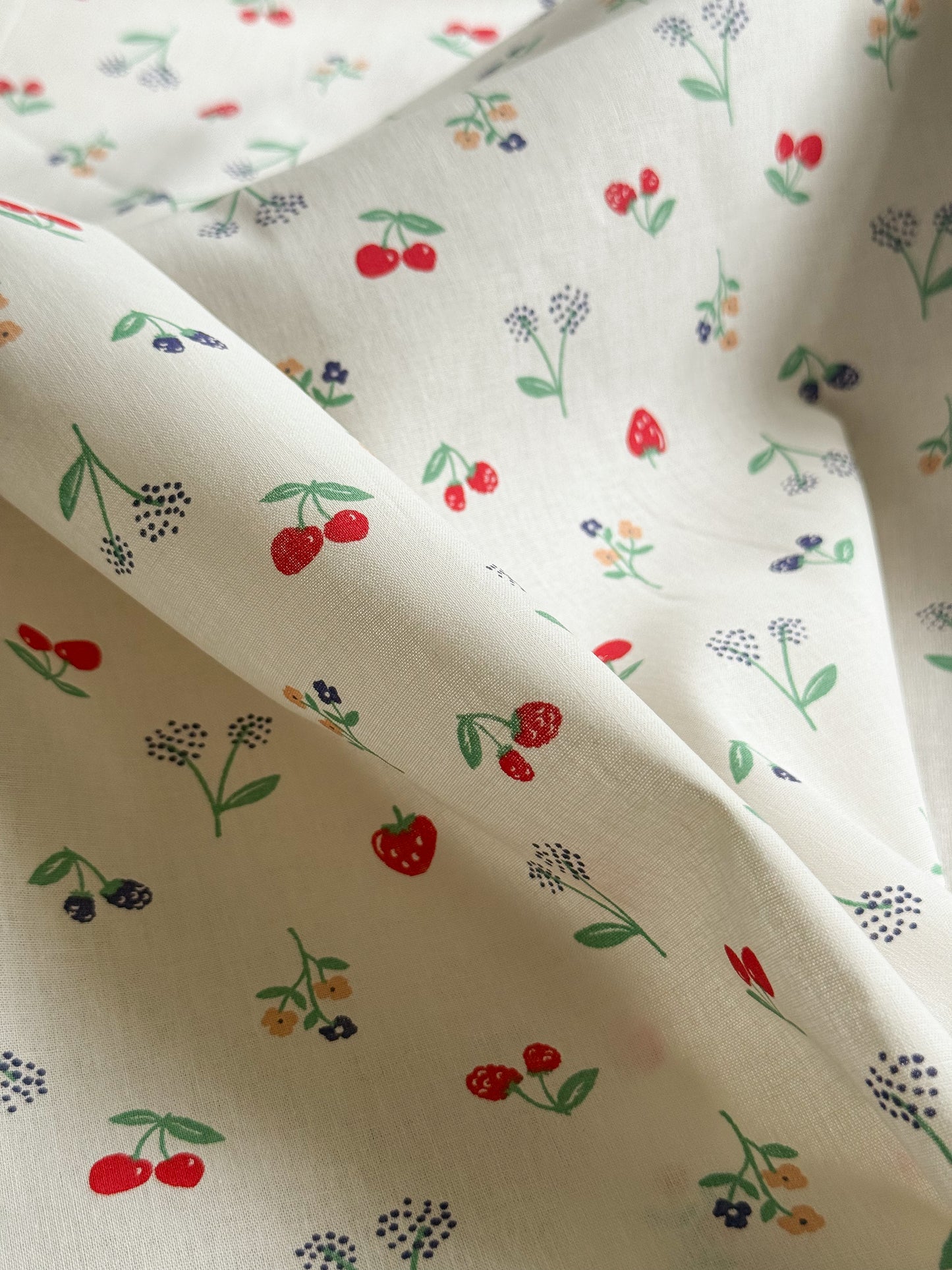 Cotton Poplin Fabric  - Summer Berries