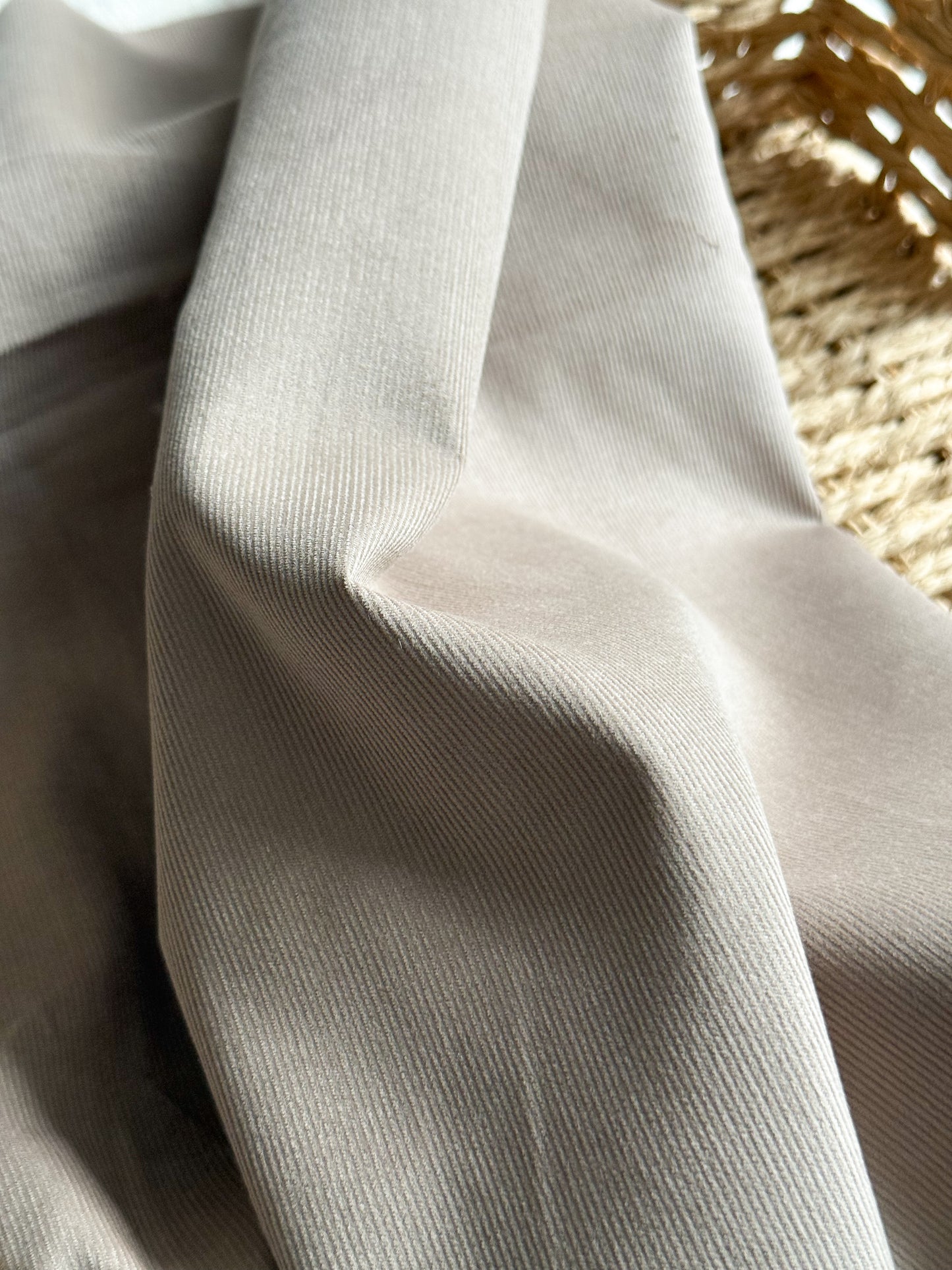 Cotton Baby Cord Fabric - Mouse Brown