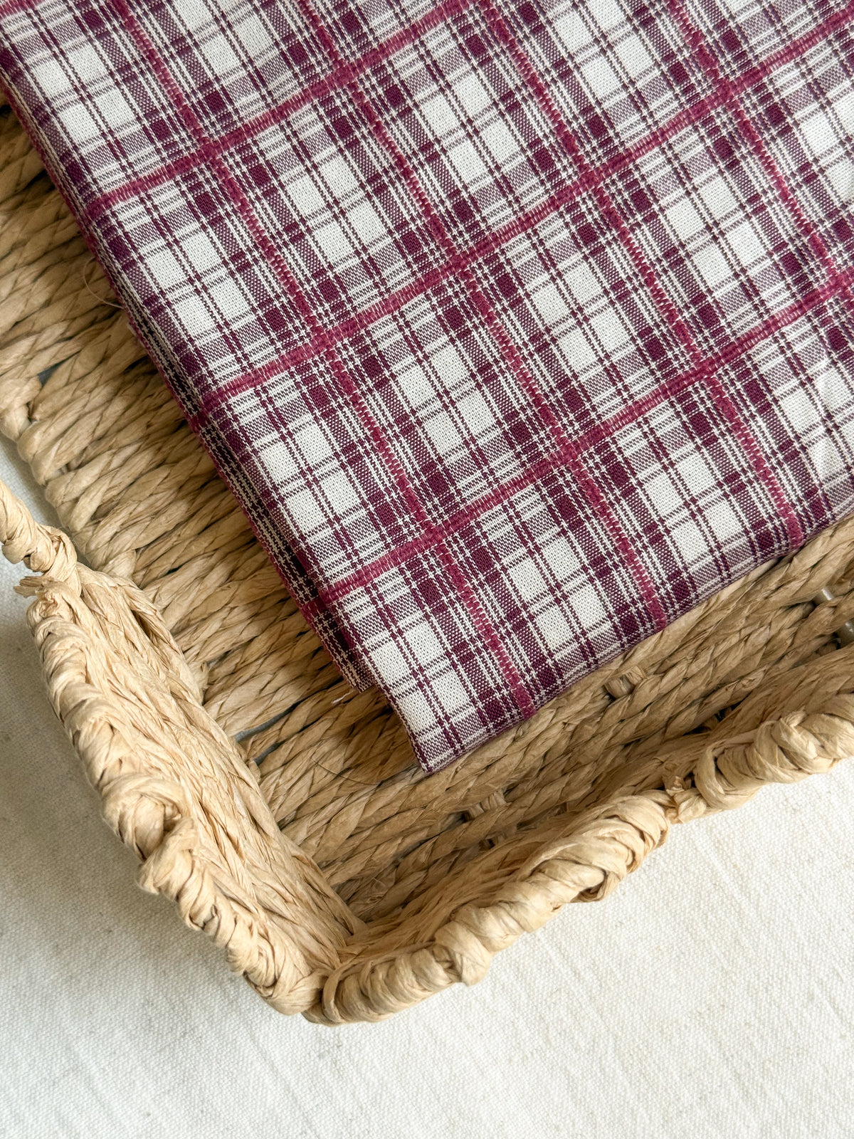Cotton Yarn Dyed Plaid Tartan Fabric - Mulberry