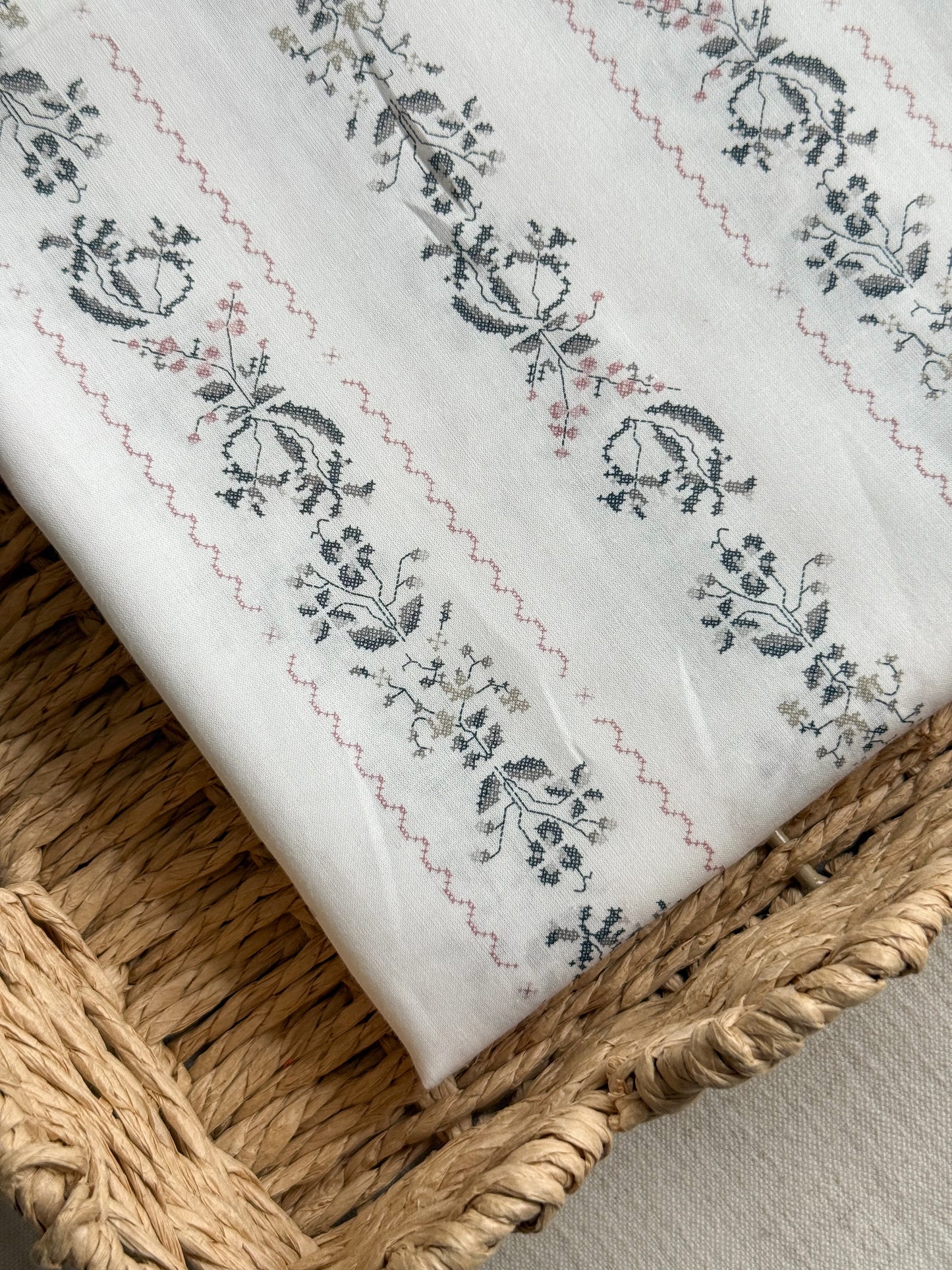 Organic Cotton Voile Fabric - Romantic Floral