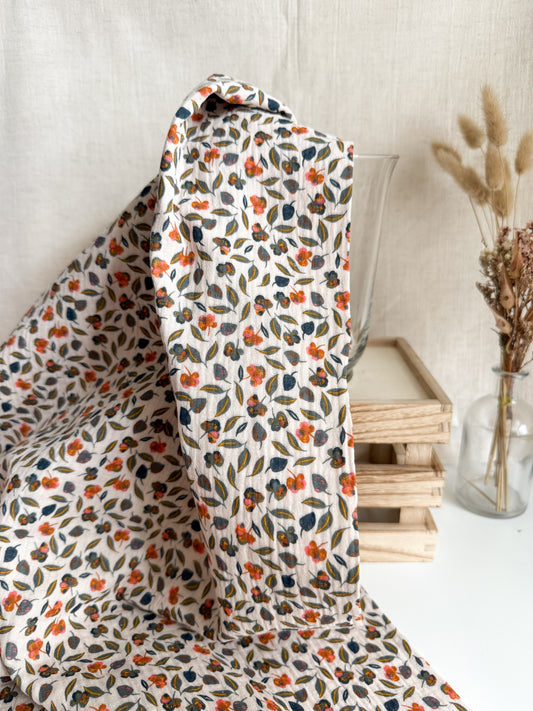 Double Gauze Fabric - Bold Floral