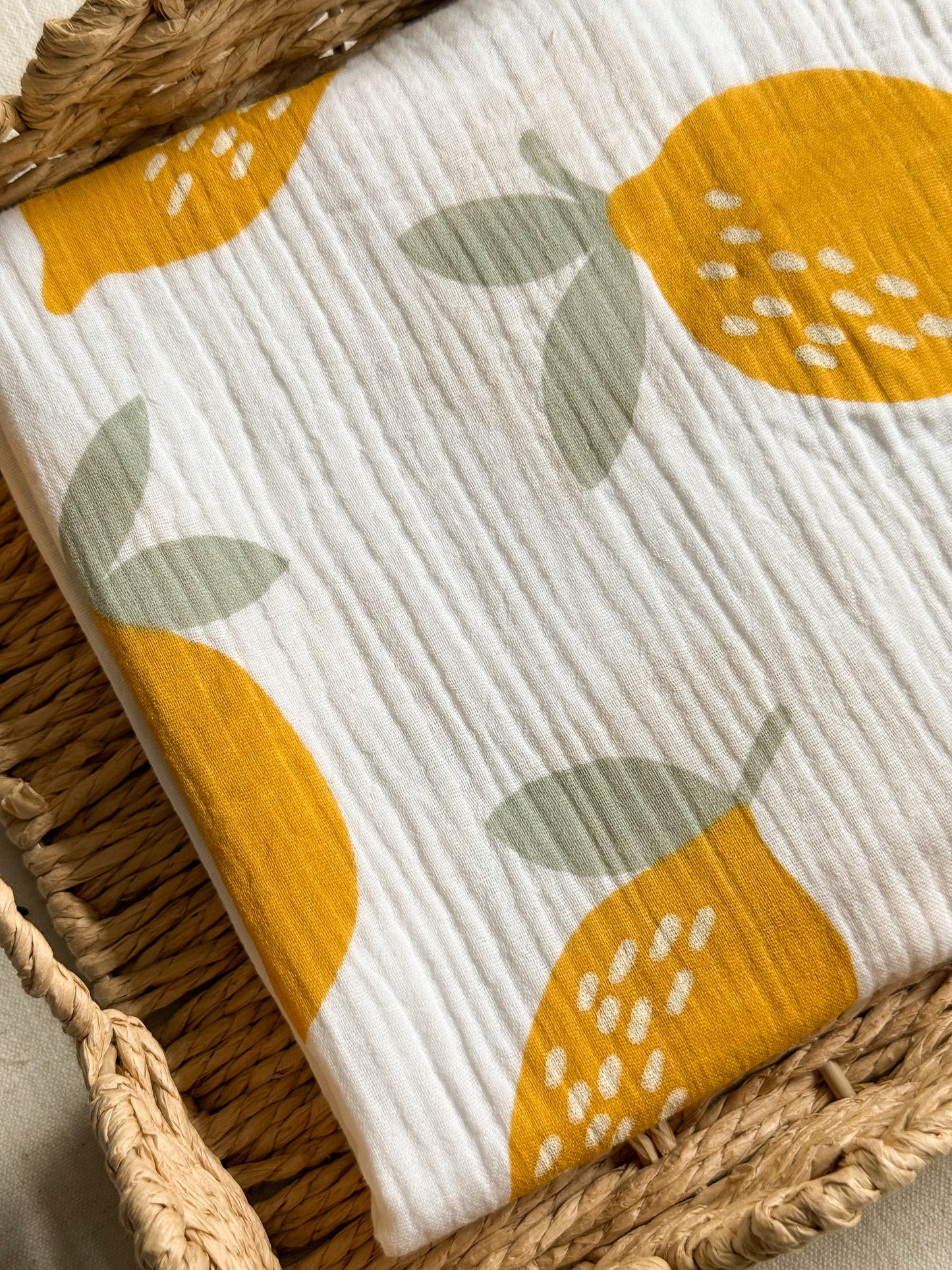 Double Gauze Fabric - Lemons