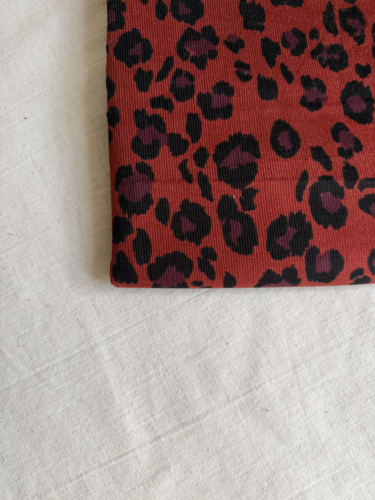 Cotton Baby Cord Fabric - Leopard Print