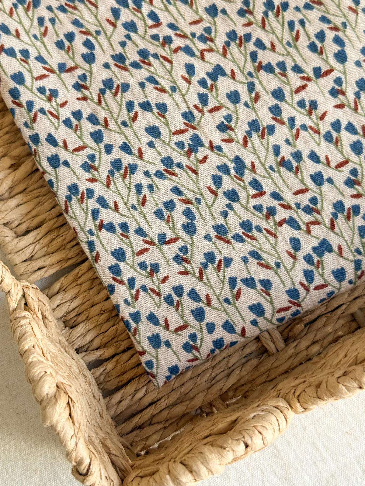 Double Gauze Fabric - Blue Meadow