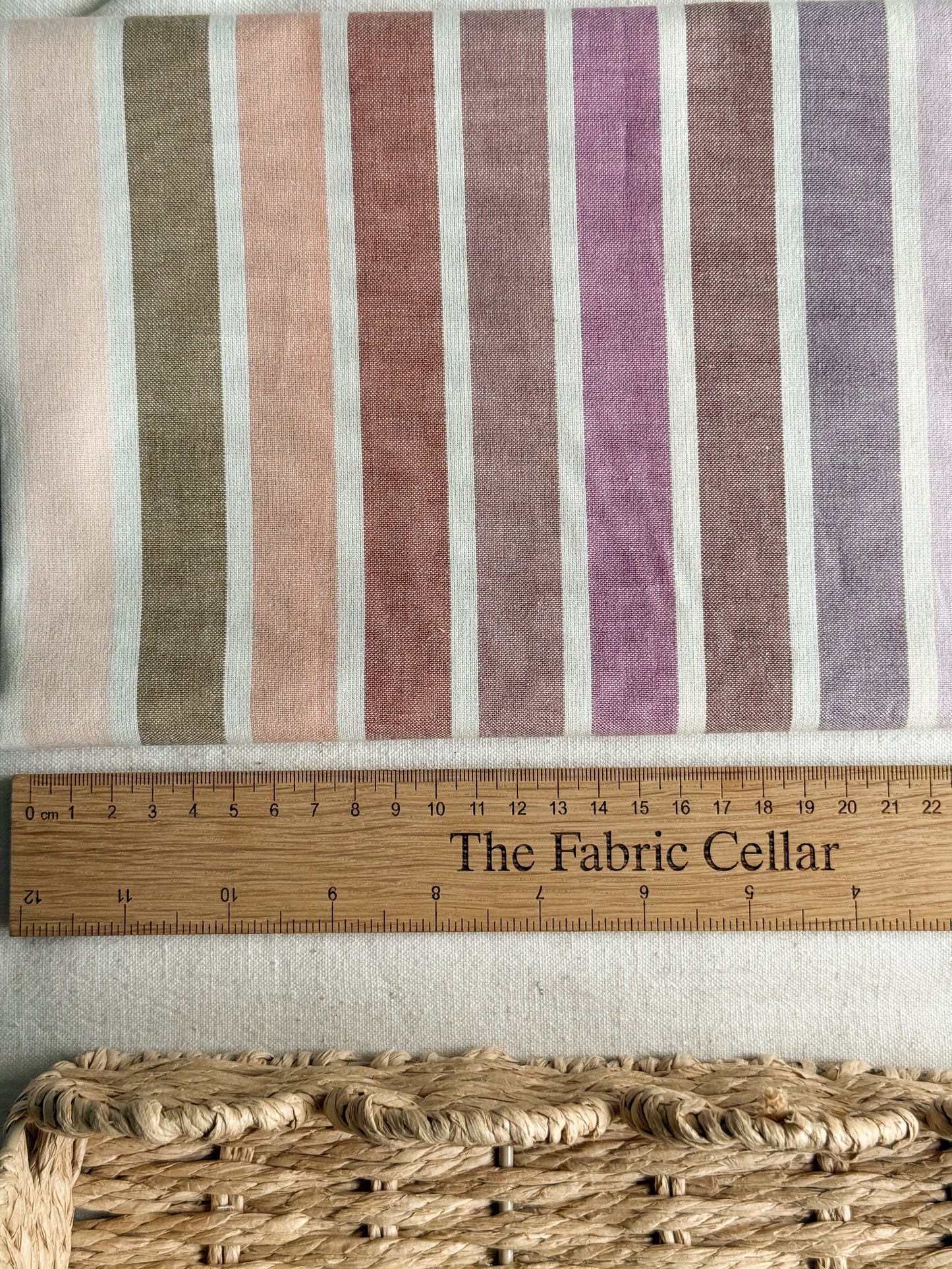 Cotton Fabric - Light Fuchsia Maxi Stripe