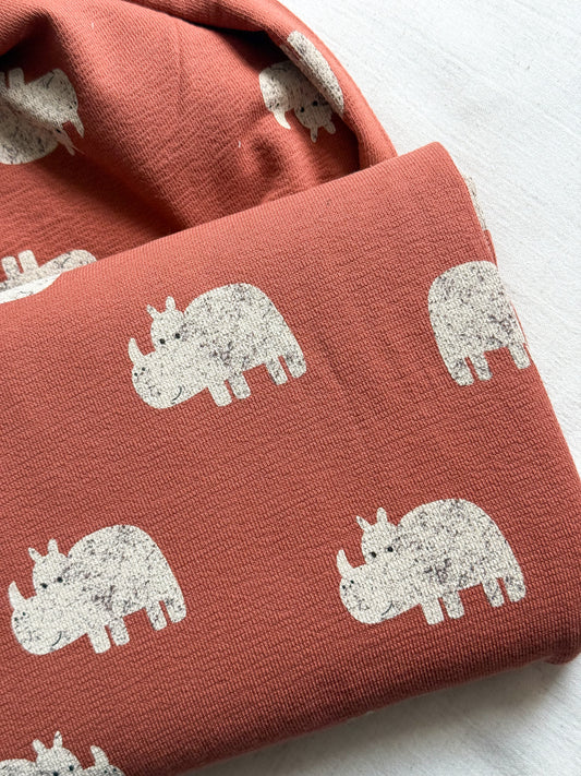 Cotton Terry Crepe Fabric - Rhino
