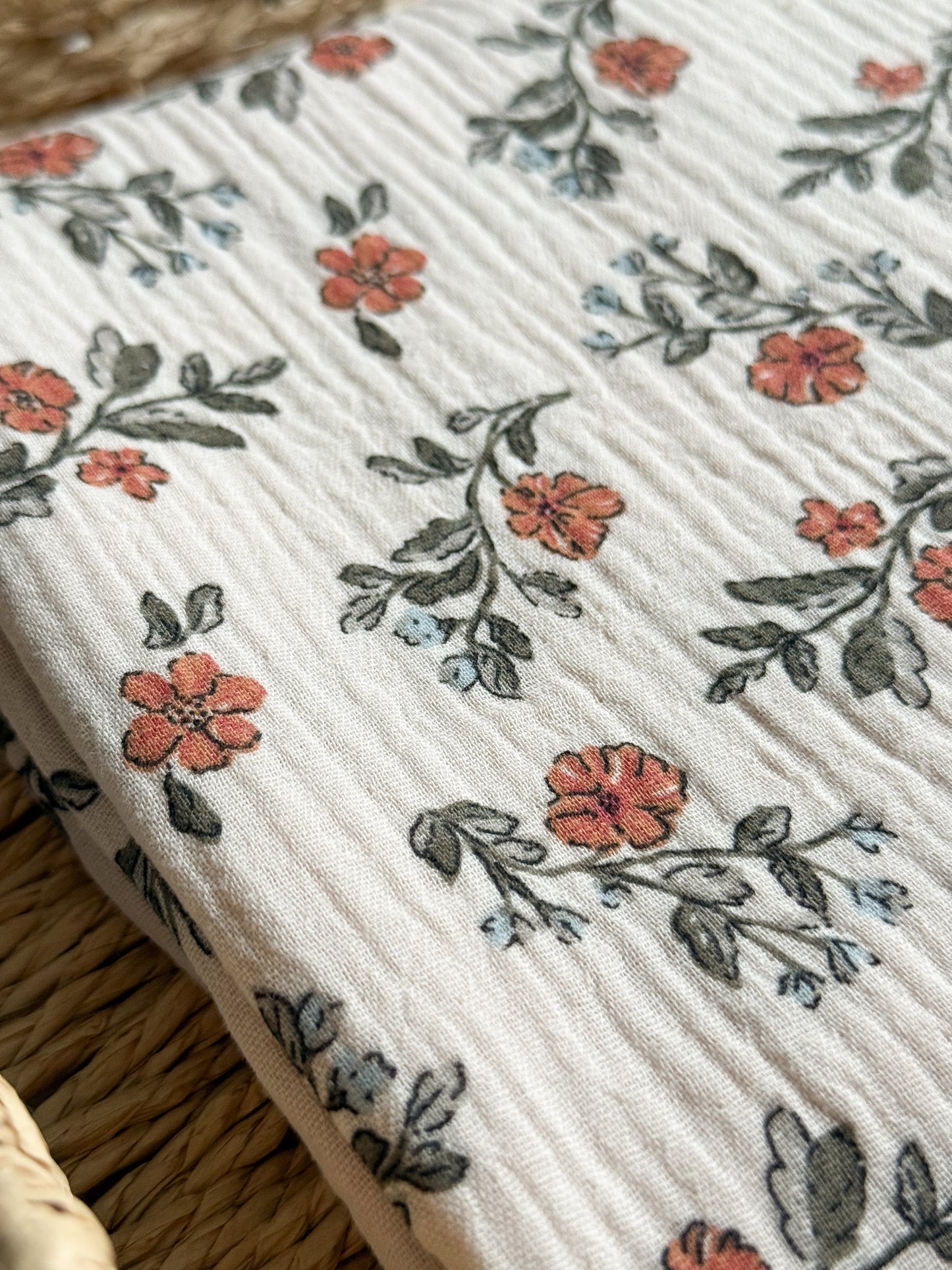 Double Gauze Fabric - Vintage Flowers