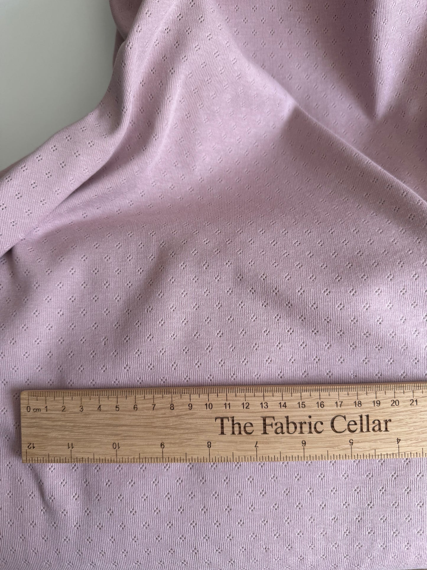 Cotton Jersey Pointelle Fabric - Vintage Pink