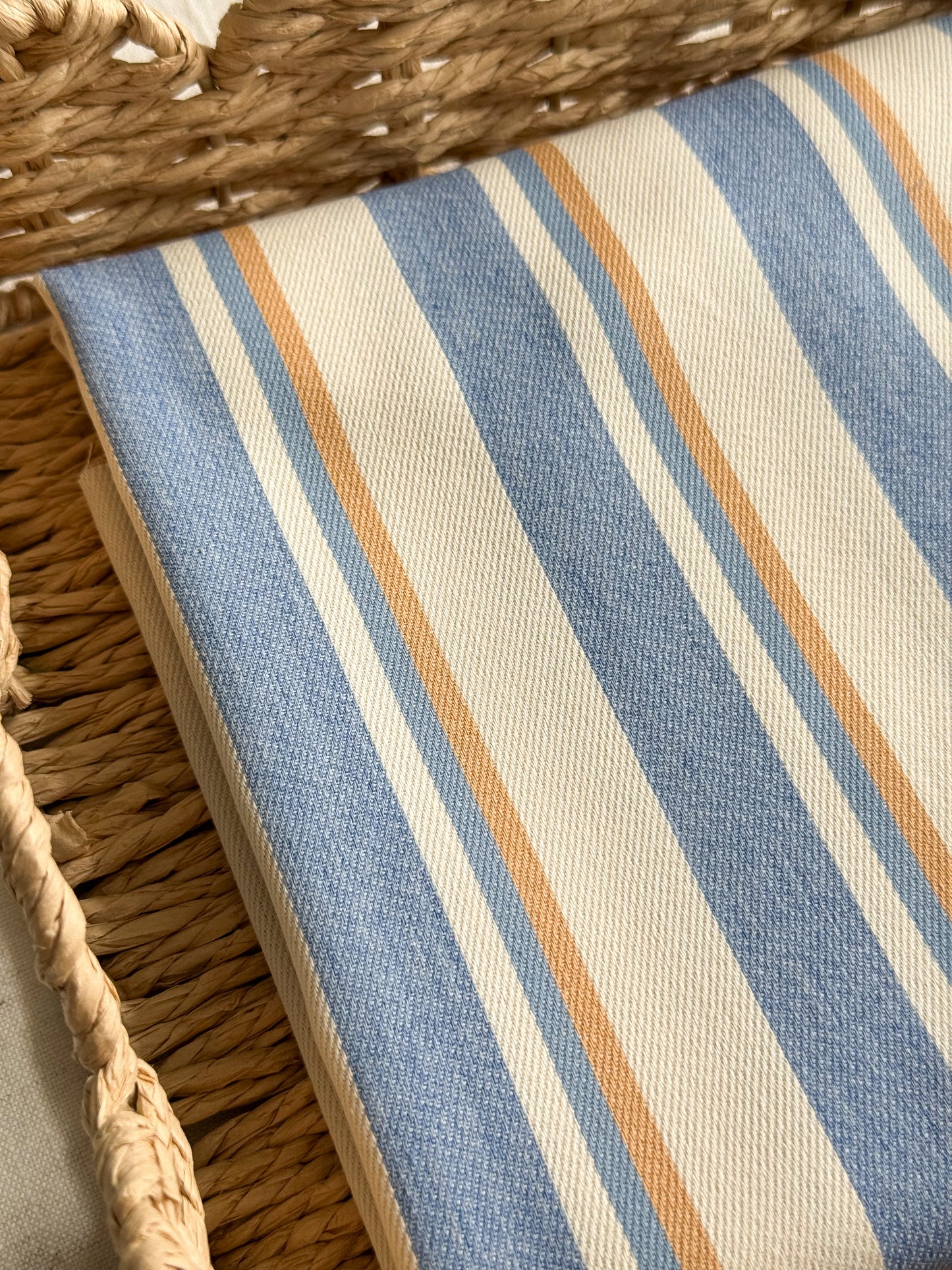 Cotton Mix Denim Fabric  - Stripes