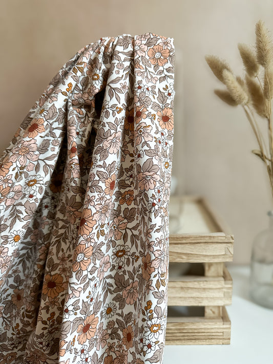Cotton Jersey - Vintage Floral - 40cm remnant