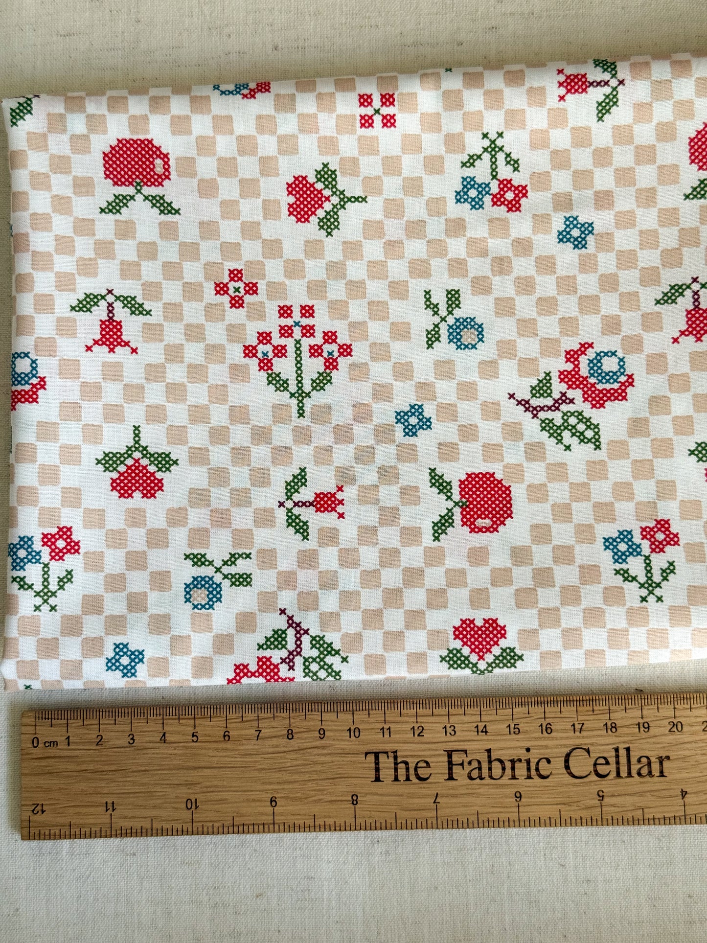 Cotton Poplin Fabric  - Chequerboard