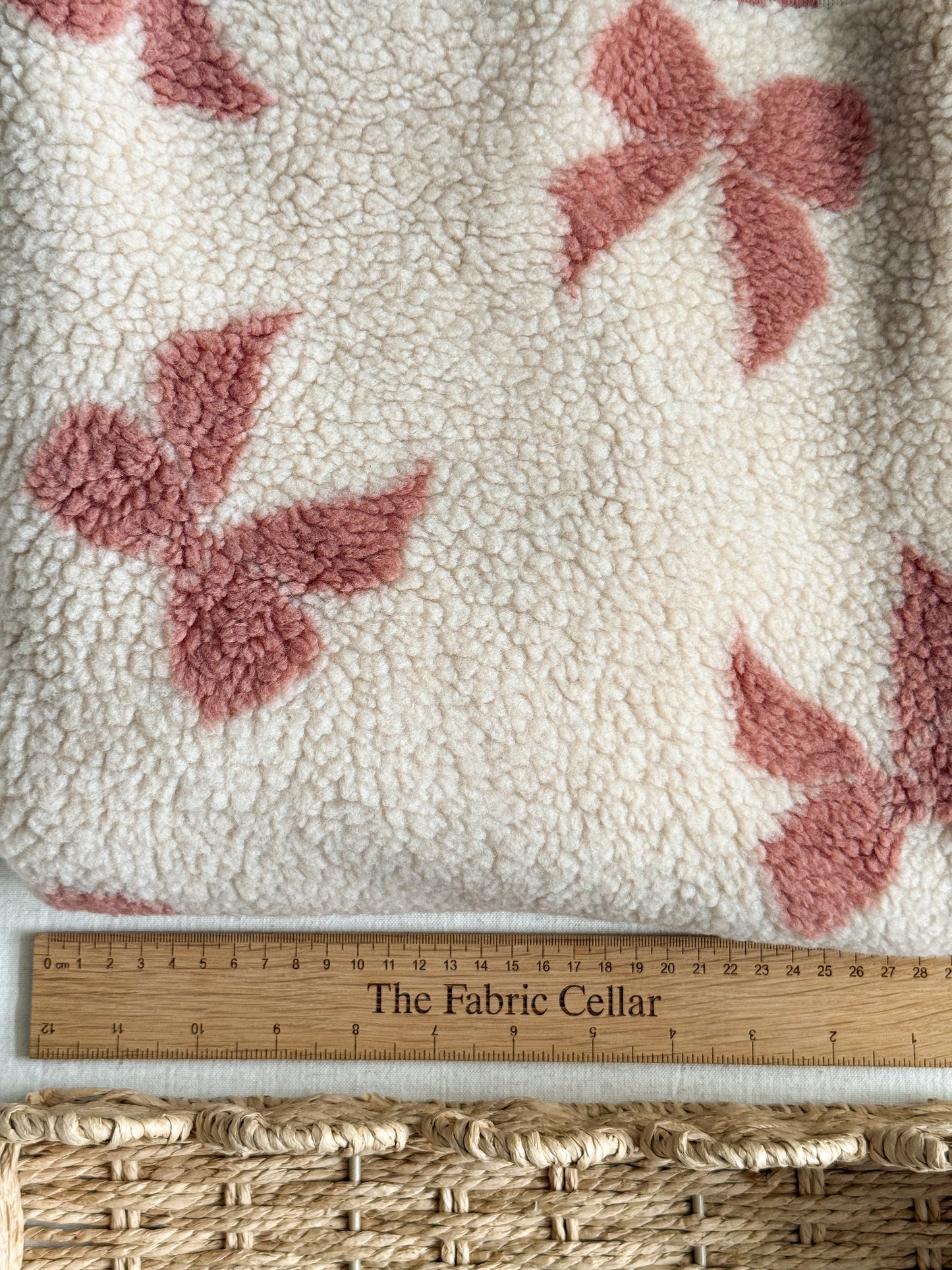 Soft Teddy Fabric - Bows