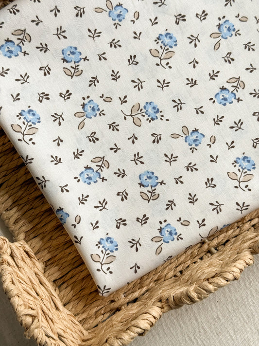Cotton Poplin Fabric  - Forget Me Not
