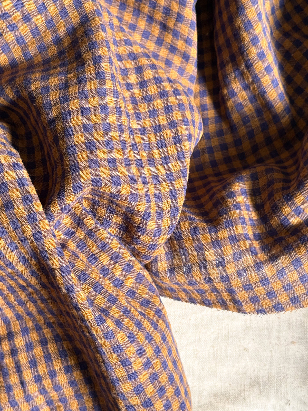 Double Sided Double Gauze Fabric - Hazel & Navy