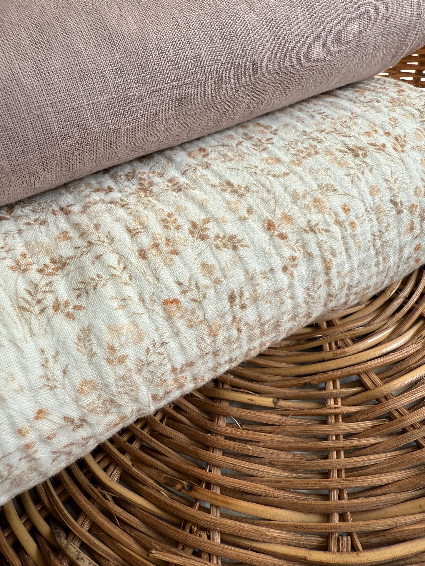 Double Gauze Fabric - Dainty Flowers