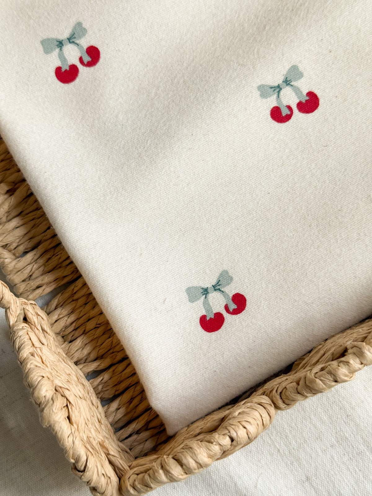 Cotton Flannel Fabric - Cherries