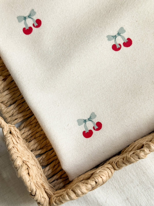 Cotton Flannel Fabric - Cherries