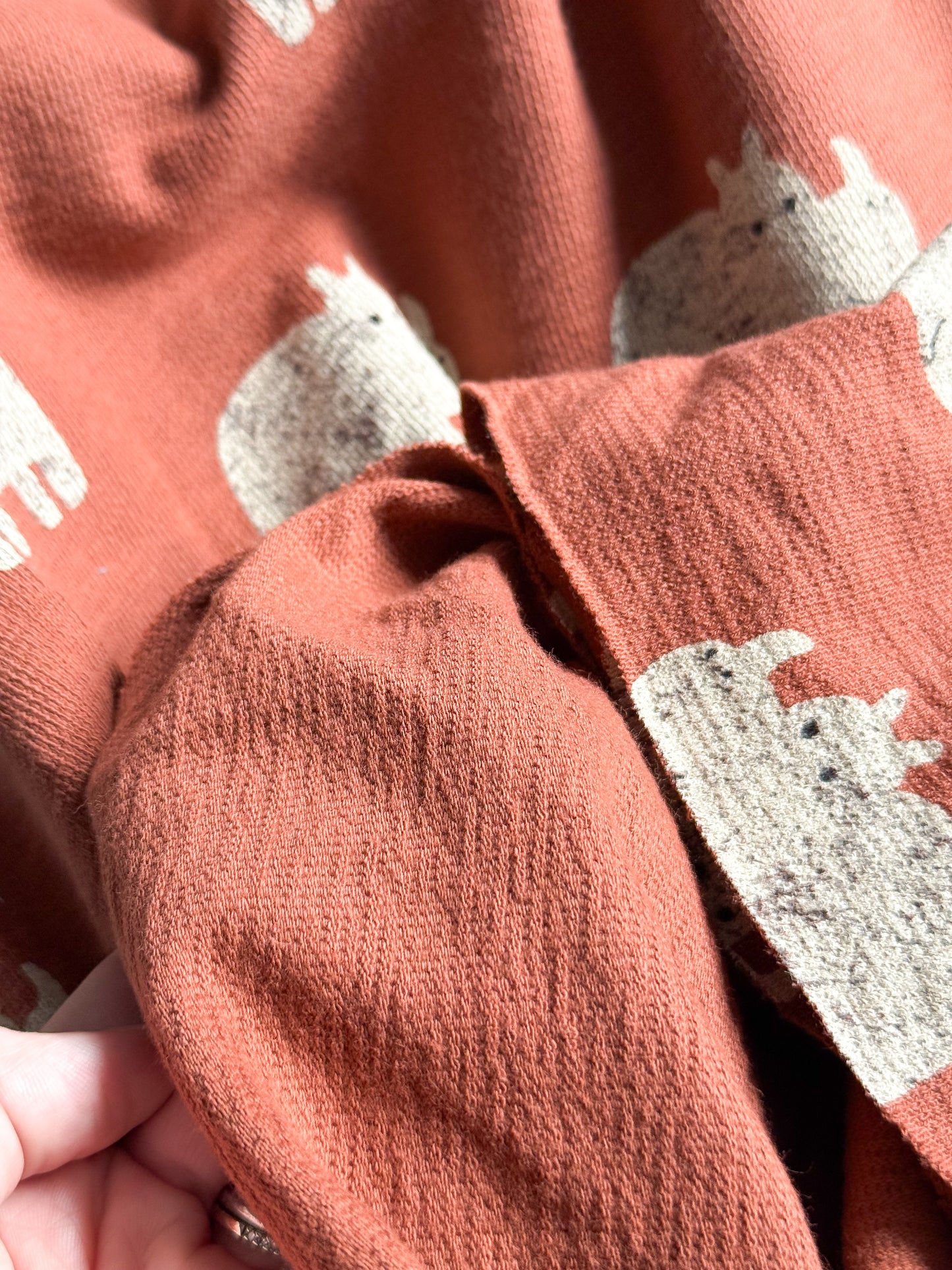 Cotton Terry Crepe Fabric - Rhino