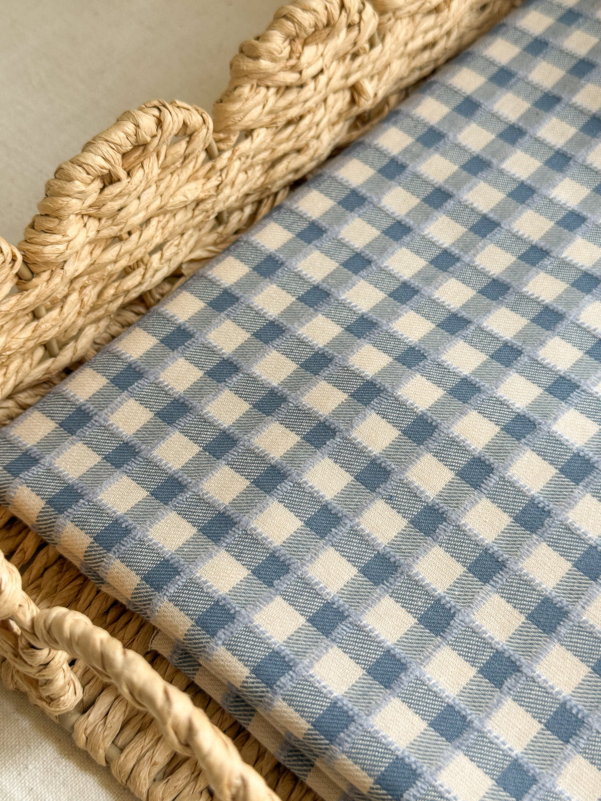 Cotton Yarn Dyed Gingham Fabric - Sky Blue