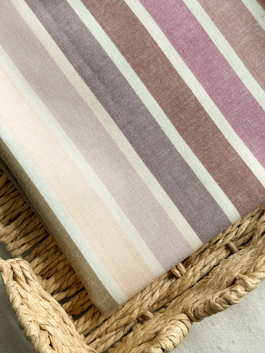 Cotton Fabric - Light Fuchsia Maxi Stripe