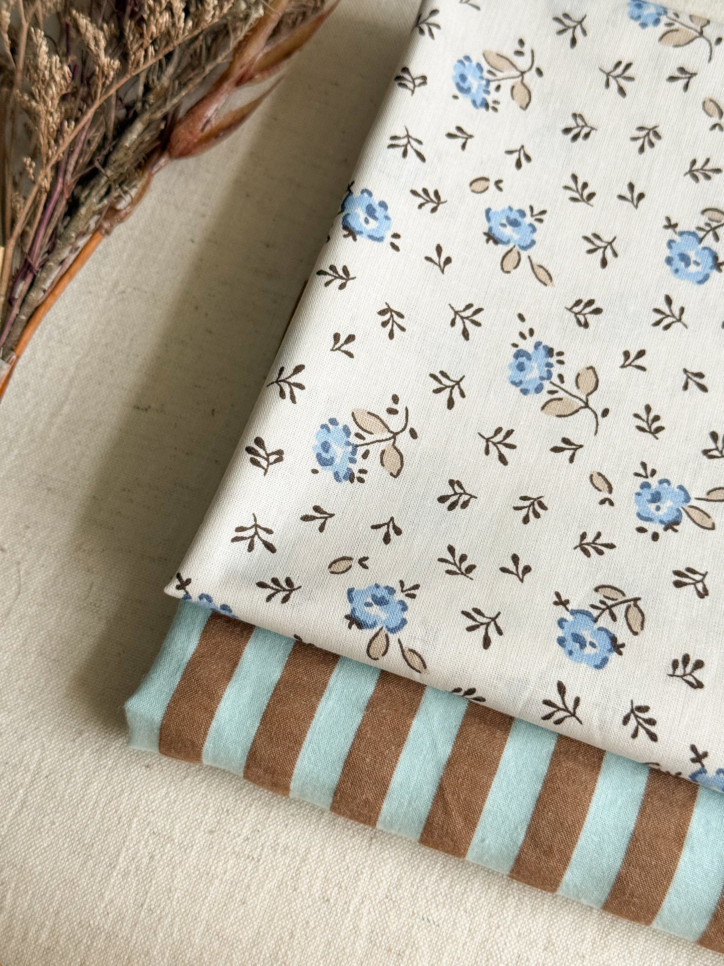 Cotton Poplin Fabric  - Forget Me Not