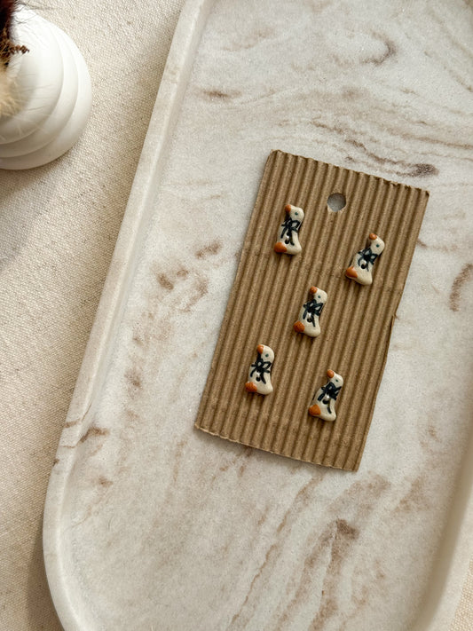 Handmade Tiny Geese Sewing Buttons - 15mm - Pack of 5