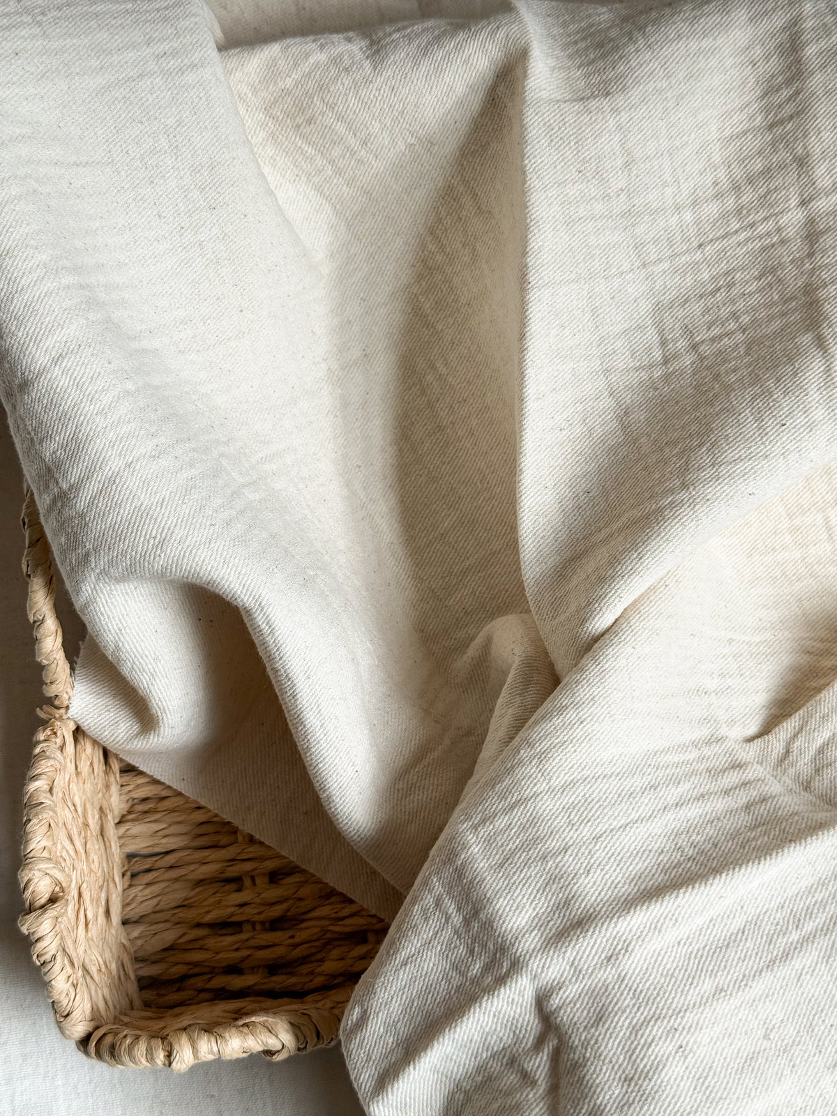 Cotton Twill Double Gauze Fabric - Natural