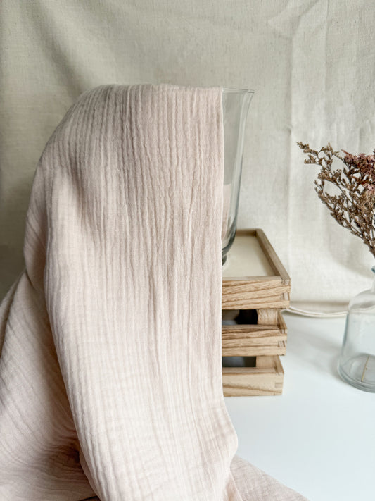 Plain Double Gauze Fabric - Latte