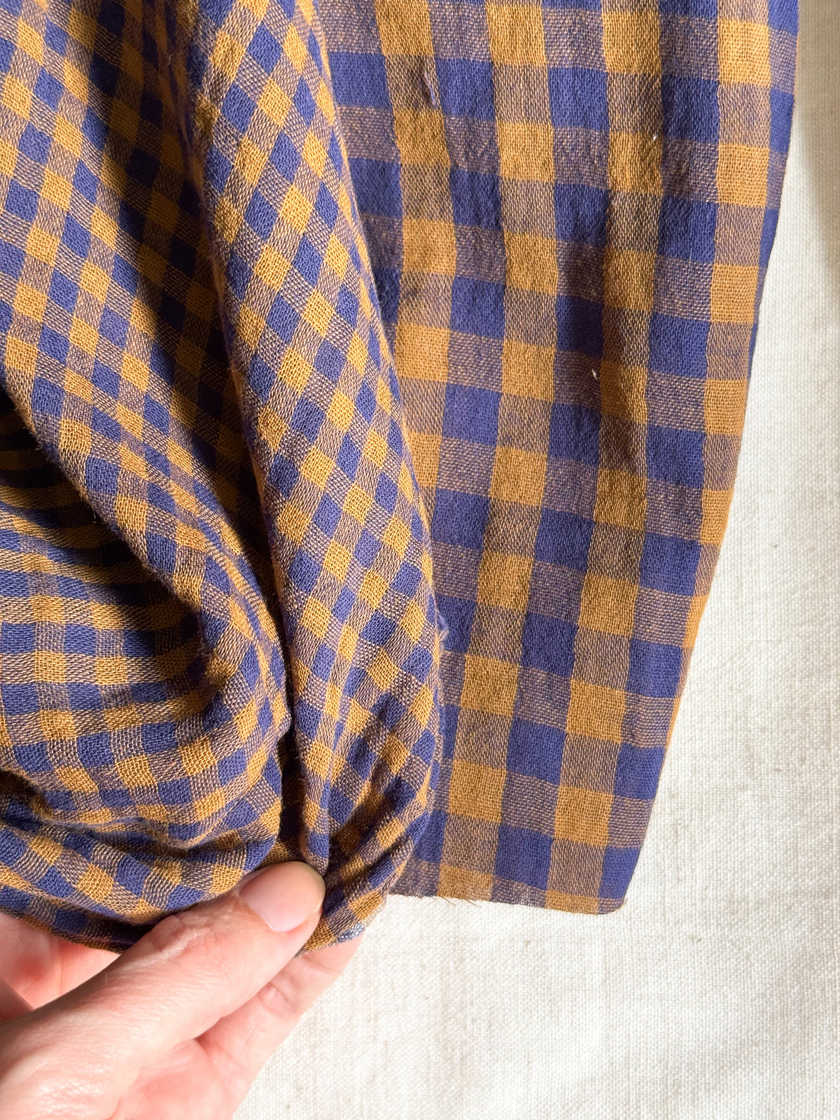Double Sided Double Gauze Fabric - Hazel & Navy