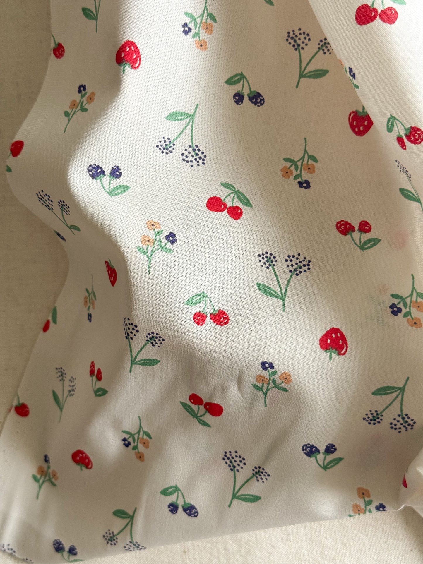 Cotton Poplin Fabric  - Summer Berries