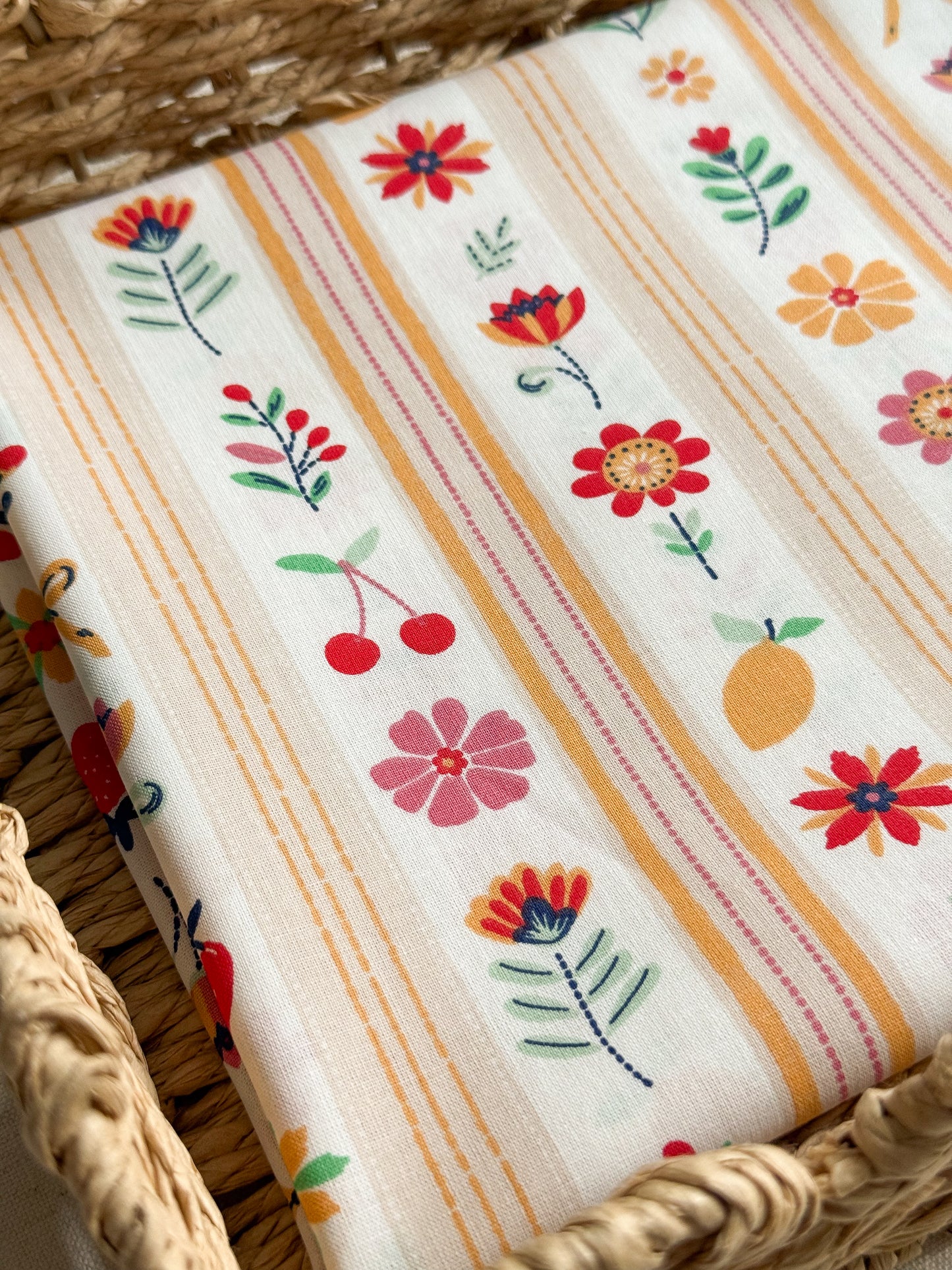 Cotton Poplin Fabric  - Summer Print