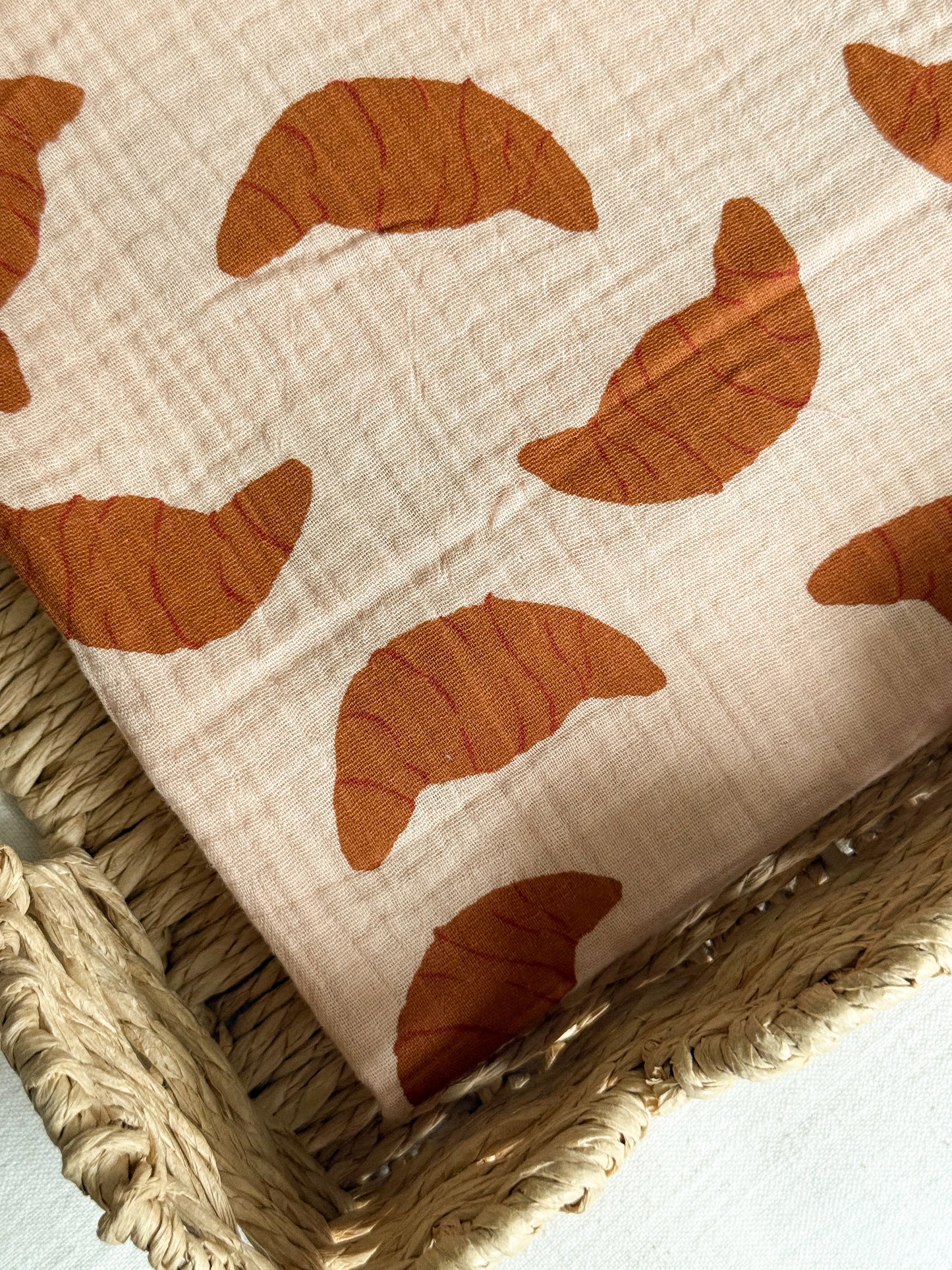 Double Gauze Fabric - Croissants