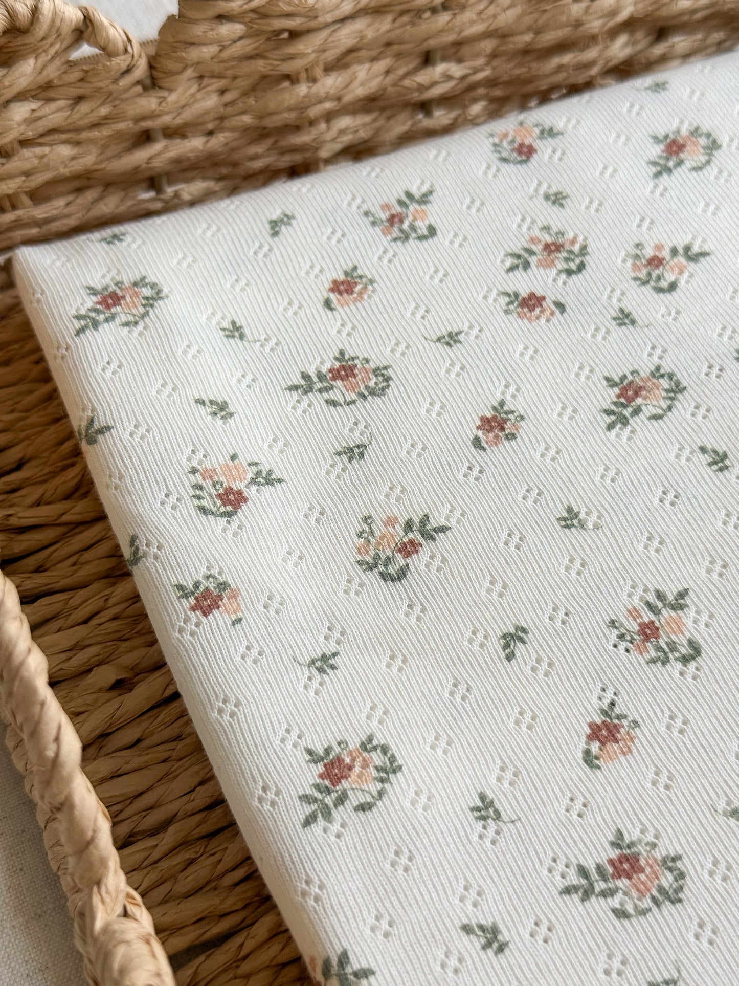 Cotton Jersey Pointelle Fabric - Bouquet