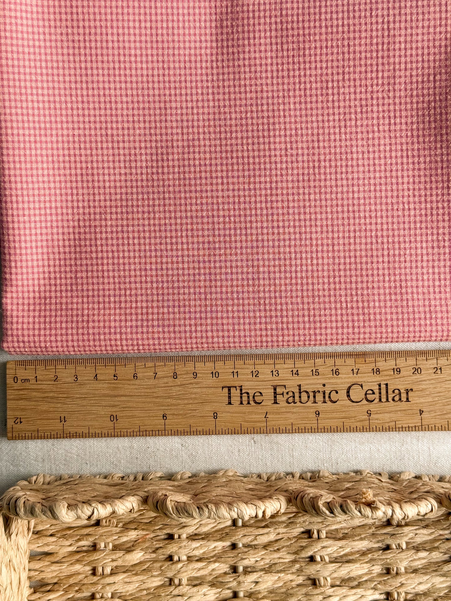 Organic Cotton Blend Seersucker Fabric - Gingham Orchid Mini