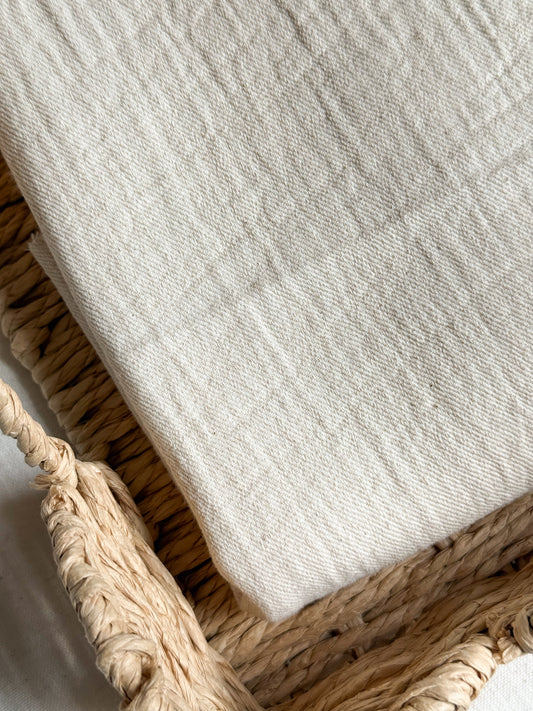 Cotton Twill Double Gauze Fabric - Natural