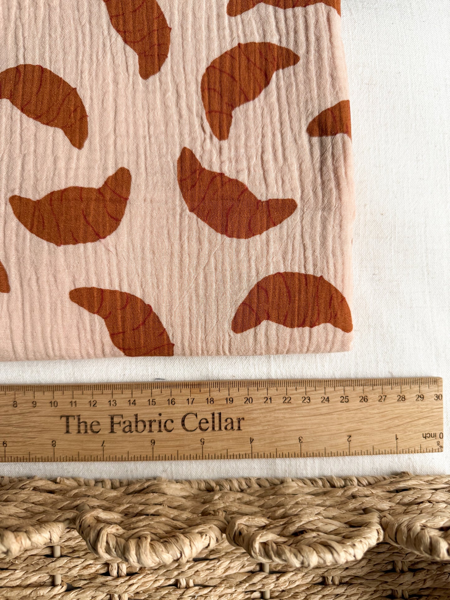 Double Gauze Fabric - Croissants